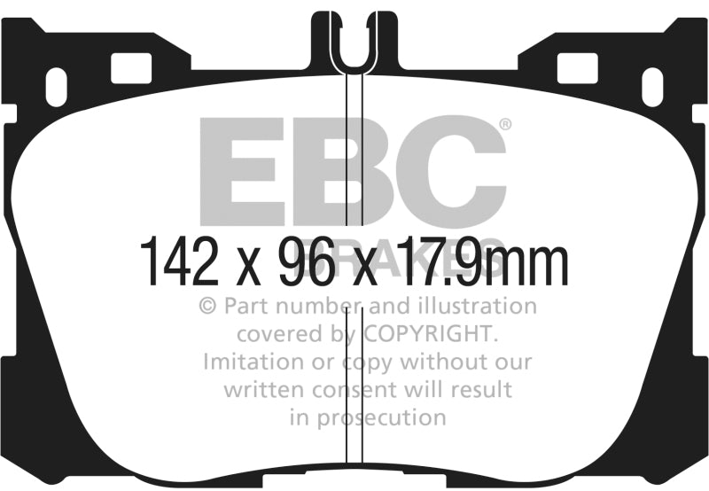 EBC DP43070R 2017+ Mercedes-Benz E300 (W213) 2.0L Turbo Yellowstuff Front Brake Pads