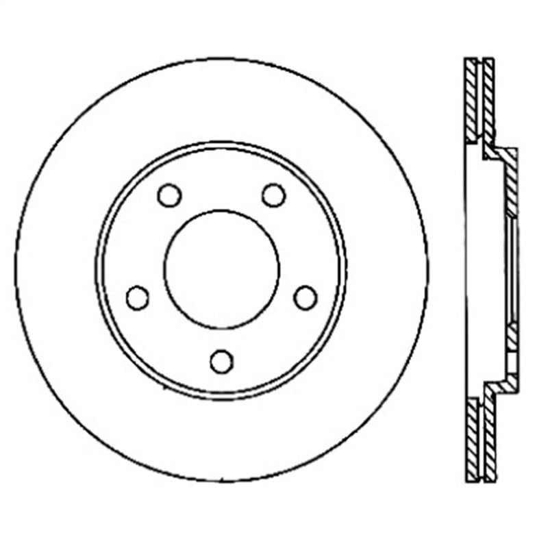 Stoptech 126.61087SR StopTech Power Slot 05-10 Mustang V6/4.0L / GT V8-4.6L Rear Right Slotted Rotor