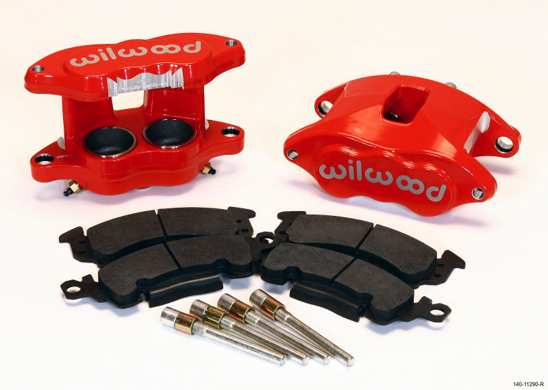 Wilwood 140-11290-R D52 Front Caliper Kit - Red 2.00 / 2.00in Piston 1.28in Rotor
