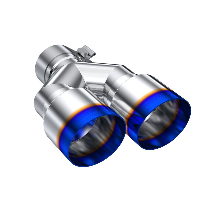 MBRP T5171BE Burnt End Tip 2.5 ID, Dual 3.5 OD Out, 9.5 length, Single wall 304 Stainless Steel