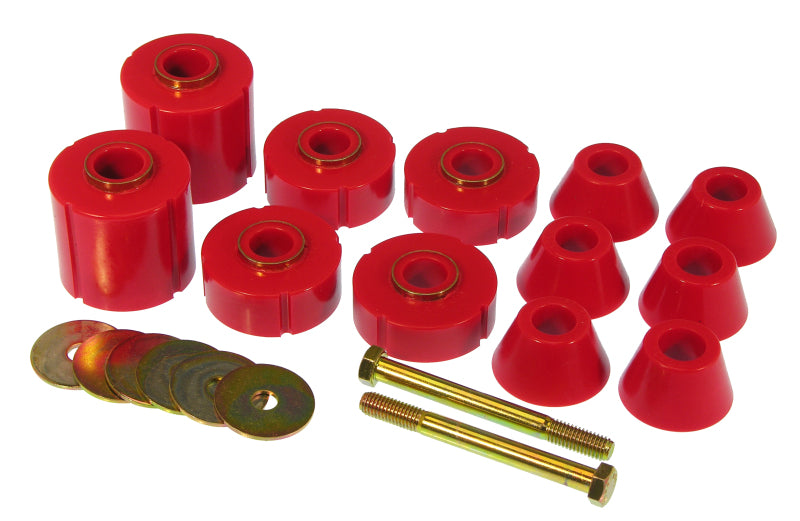 Prothane 7-104 73-80 GM Body Mount 12 Bushing Kit - Red