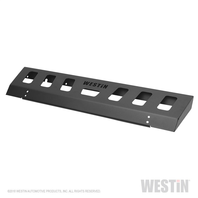 Westin 59-80095 18-19 Jeep Wrangler JL Front Bumper Skid Plate - Textured Black