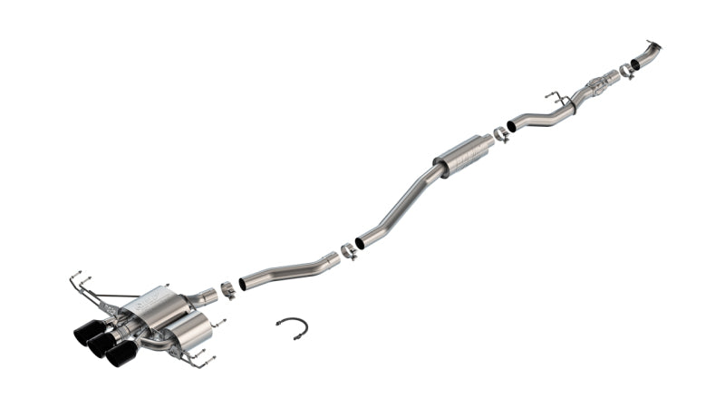 Borla 140927CB 2023 Honda Civic Type R MT ATAK Catback Exhaust w/ 4in Ceramic Black Tips