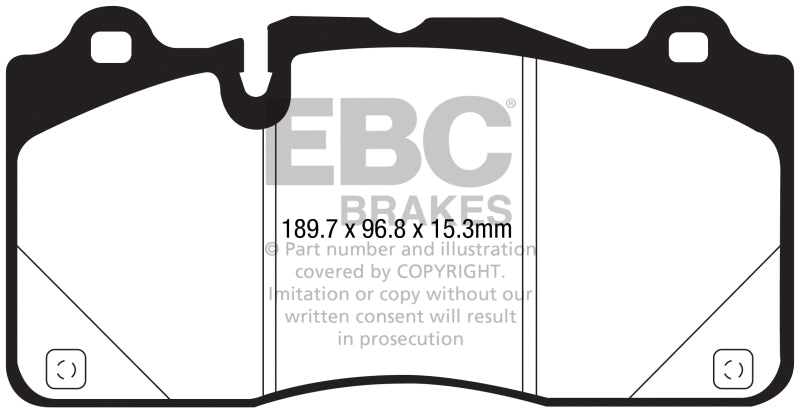 EBC DP43050R 2016+ Cadillac CTS-V 6.2L Supercharged Yellowstuff Front Brake Pads
