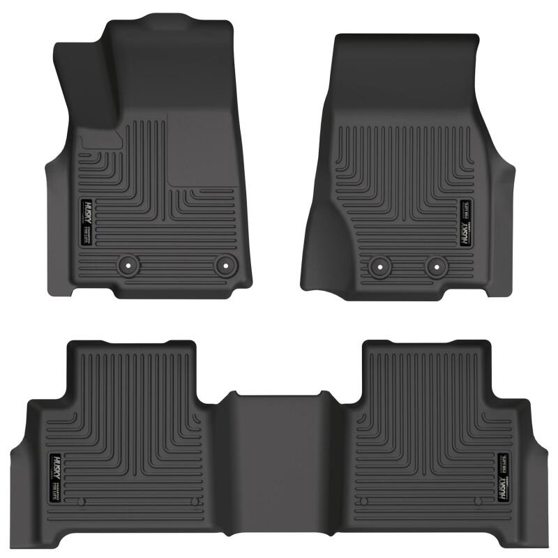 Husky Liners 95411 2022 Jeep Grand Cherokee (New Style) Weatherbeater Black Front & 2nd Seat Floor Liner