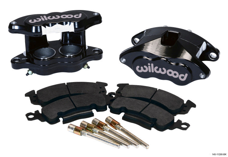 Wilwood 140-11290-BK D52 Front Caliper Kit - Black Powder 2.00 / 2.00in Piston 1.28in Rotor