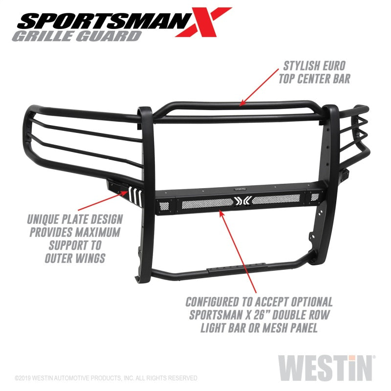 Westin 40-33975 19-21 RAM 1500 Sportsman X Grille Guard - Textured Black (Excluding Classic & Rebel)