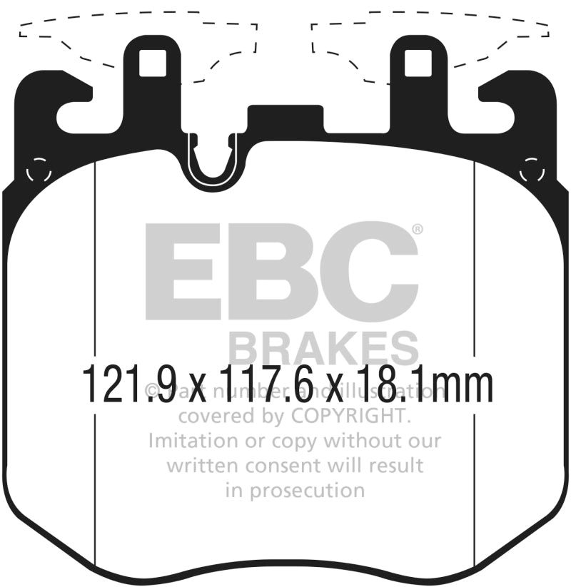 EBC DP42304R 2017+ BMW (Alpina) B7 xDrive 4.4L Twin Turbo Yellowstuff Front Brake Pads