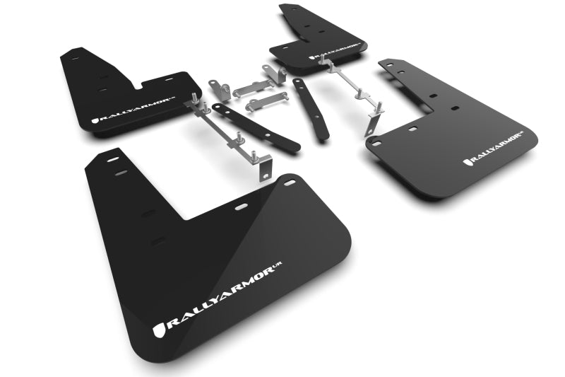 Rally Armor MF89-UR-BLK-WH 23-25 Toyota GR Corolla Black UR Mud Flap w/White Logo