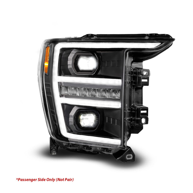 ANZO 111594-R 21-23 Ford F150 LED Projector Headlight w/Switchback+Sequential - Black (Passenger Side Only)