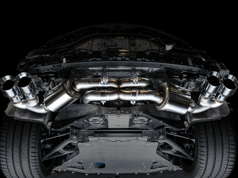 AWE Tuning 3015-42151 2020 Chevrolet Corvette (C8) Touring Edition Exhaust - Quad Chrome Silver Tips
