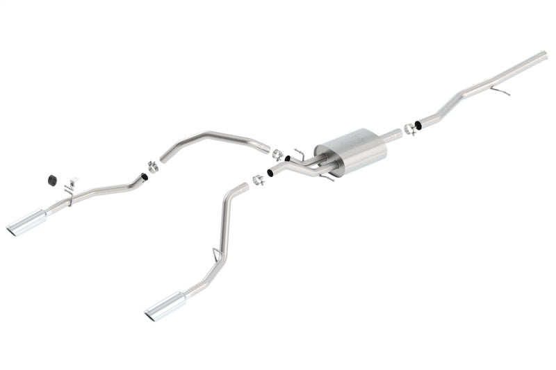 Borla 140540 14 Silv/Sierra 1500 5.3L AT/MT Crew Cab STD Bed ATAK Cat-Back Exhaust