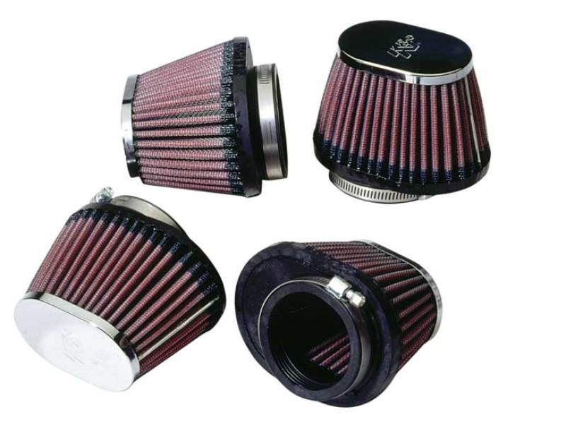 K&N Engineering RC-0984 K&N Universal Chrome Oval Tapered Filter 2.125inFlgID x 4inBOL x 3inBOW x 3inTOL x 2inTOW x 2.75inH