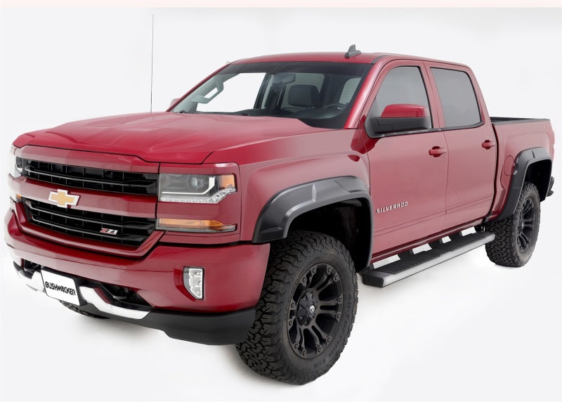 Bushwacker 40944-02 2019 Chevrolet Silverado 1500 w/ 69.3in Fleetside Bed DRT Style Flares 4pc - Black