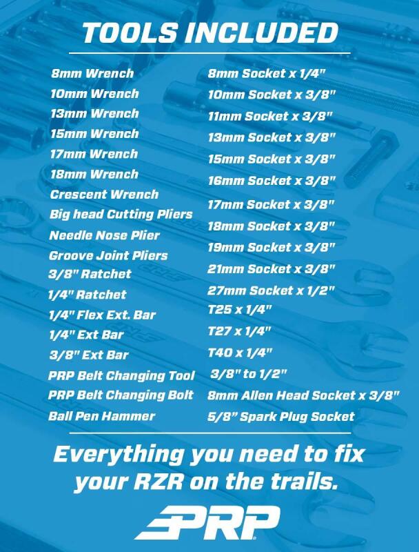 PRP Seats E98 PRP RZR Roll Up Tool Bag with 36pc Tool Kit