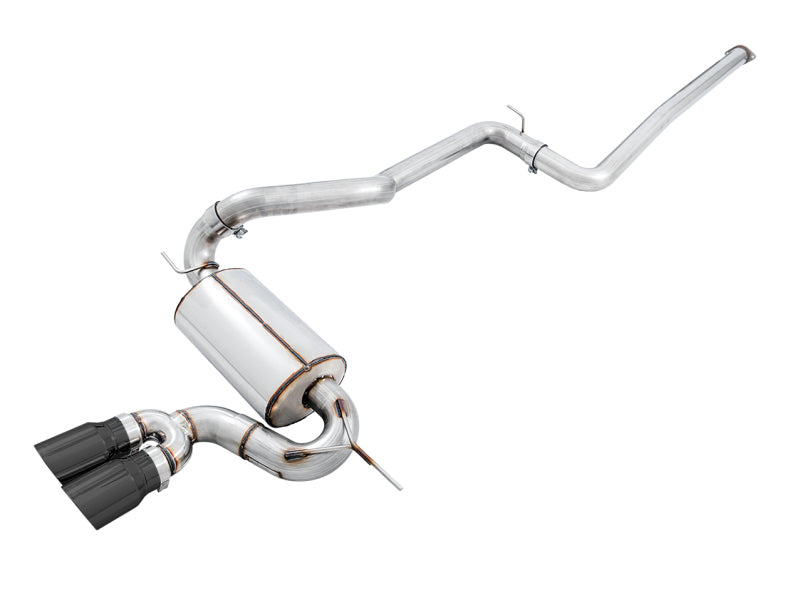 AWE Tuning 3015-33092 Ford Focus ST Touring Edition Cat-back Exhaust - Non-Resonated - Diamond Black Tips