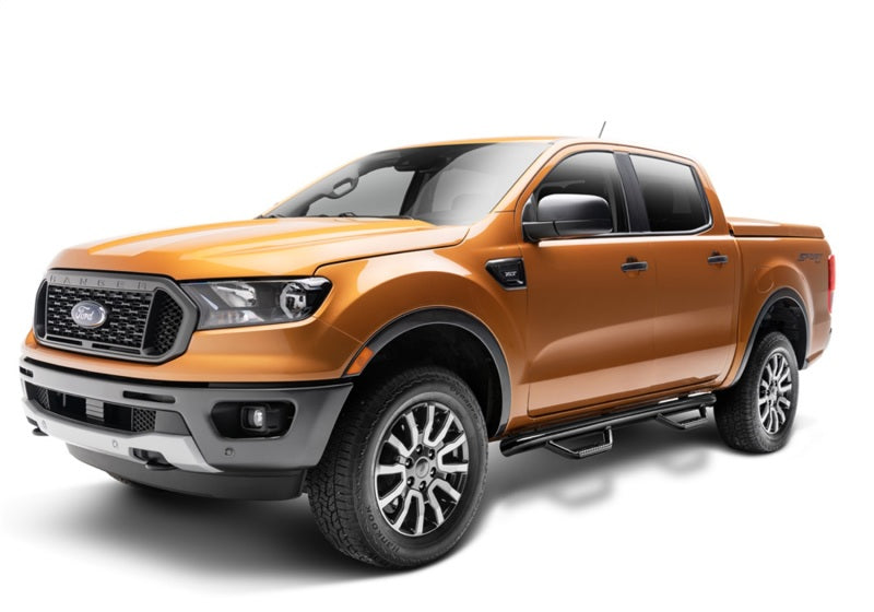 N-Fab F1981CC Nerf Step 2019 Ford Ranger Crew Cab - Gloss Black - Cab Length - 3in