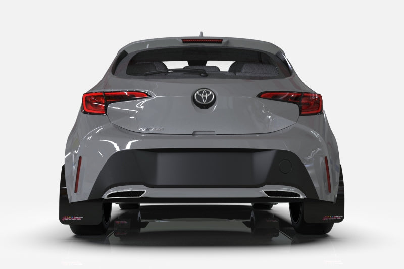 Rally Armor MF32-BCE22-BLK/PK 15-21 Subaru STI & WRX Sedan Black Mud Flap BCE Logo