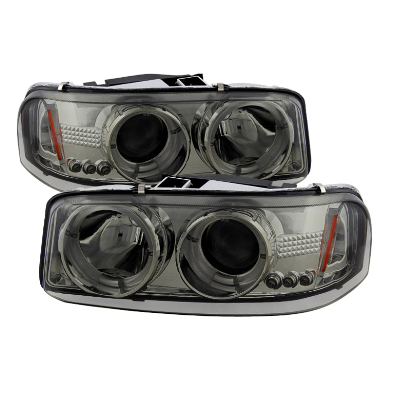 SPYDER 5009371 Spyder GMC Sierra 1500/2500/3500 99-06 Projector Headlights LED Halo LED Smoke PRO-YD-CDE00-HL-SMC