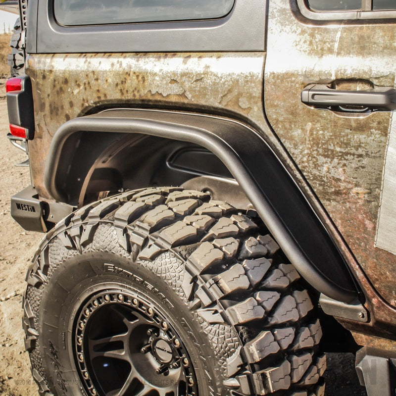 Westin 62-1035 /Snyper 18-20 Jeep Wrangler Tube Fenders - Rear - Textured Black