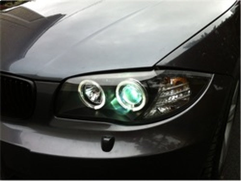 SPYDER 5008985 Spyder BMW E87 1-Series 08-11 Projector Headlights LED Halo Black High H1 Low H7 PRO-YD-BMWE87-HL-BK