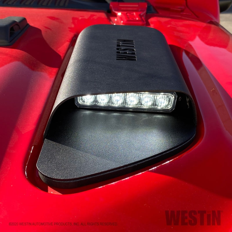 Westin 62-41115 18-20 Jeep Wrangler JL 2dr LED Hood Scoops - Textured Black
