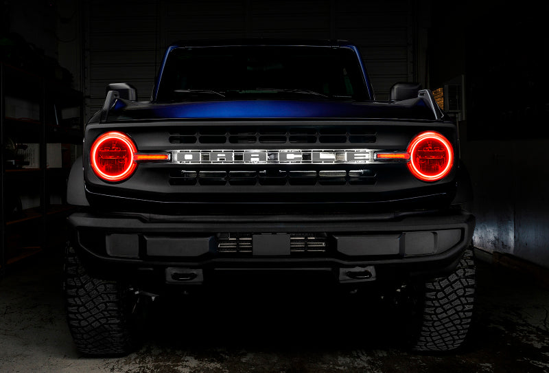 ORACLE Lighting 1471-330 Oracle 21-22 Ford Bronco Headlight Halo Kit w/DRL Bar - Base Headlights -w/RF Cntrl SEE WARRANTY