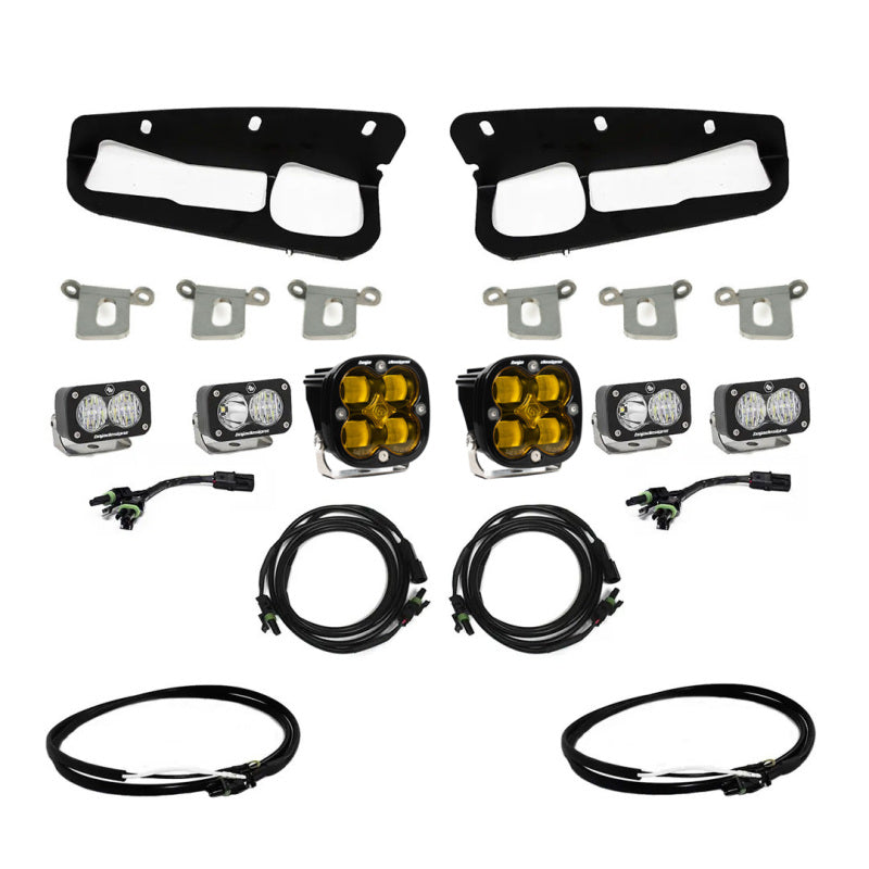 Baja Designs 447762UP 2021+ Ford Bronco Amber SAE Fog Pocket Kit w/Upfitter
