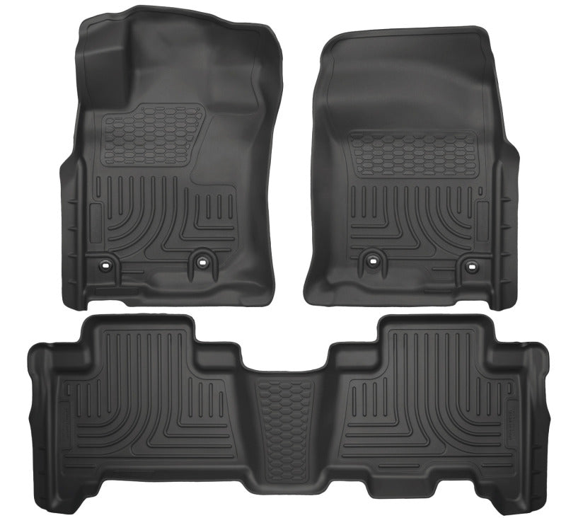 Husky Liners 99571 2013 Toyota 4Runner WeatherBeater Black Front & 2nd Seat Floor Liners