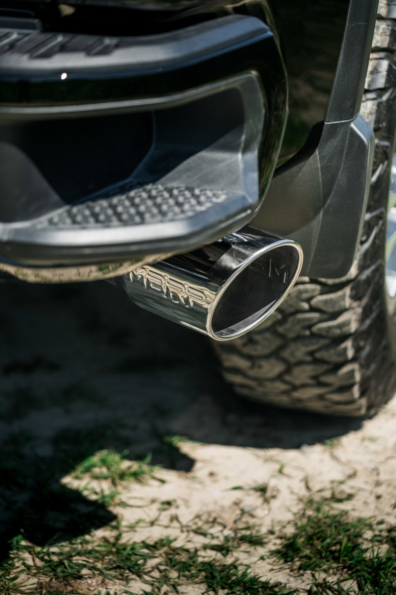 MBRP S60610AL 20-23 Chevrolet Silverado 2500HD 6.6L Armor Lite AL Steel Single Side Exit 5in DPF Back Exhaust