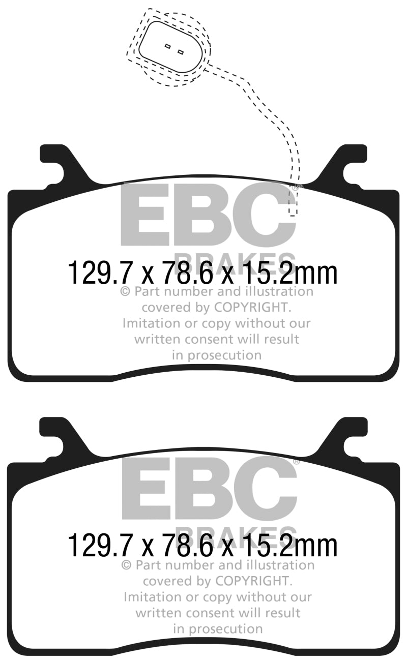 EBC DP42325R 2016+ Alfa Romeo Guilia 2.0T Yellowstuff Front Brake Pads