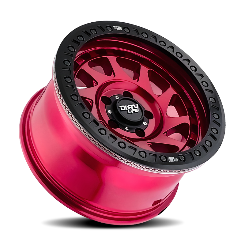 Dirty Life 9313-7973R12 9313 Enigma Race 17x9 / 5x127 BP / -12mm Offset / 78.1mm Hub Crimson Candy Red Wheel
