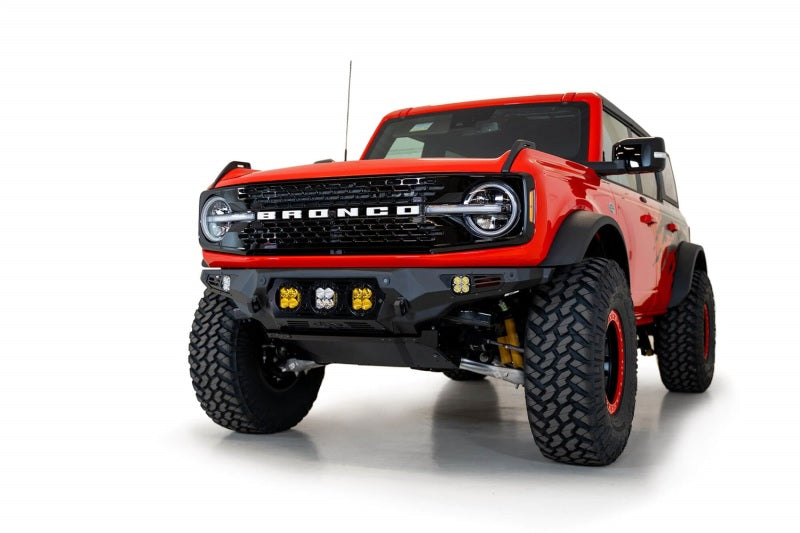 Addictive Desert Designs F230194120103 21-22 Ford Bronco Bomber Front Bumper (w/ 3 Baja Designs LP4 Mounts)