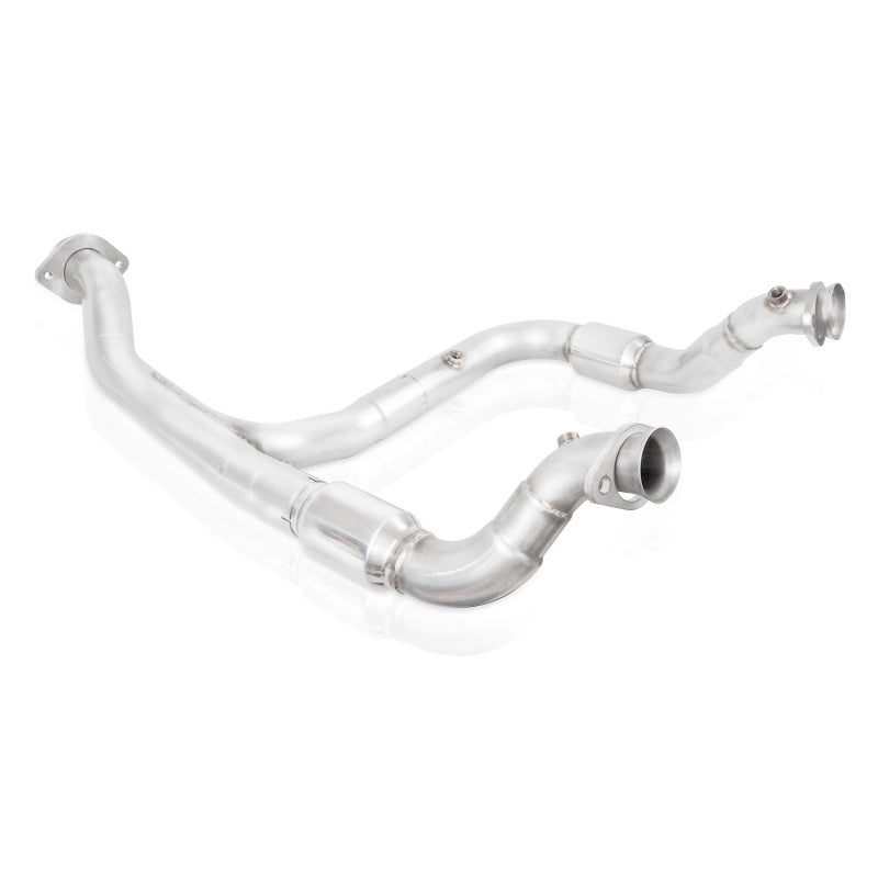 Stainless Works FT15ECODPCAT 2015-16 F150 2.7L Downpipe 3in High-Flow Cats Y-Pipe Factory Connection