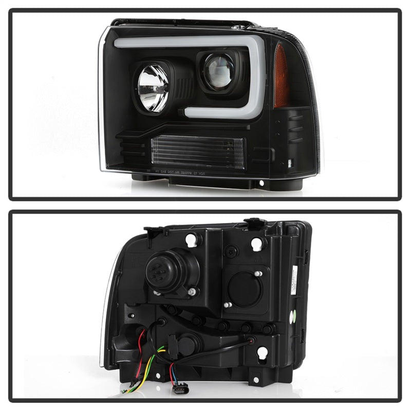 SPYDER 5087911 Spyder 05-07 Ford F250/350/450 Super Duty Projector LED Black PRO-YD-FS05V2PL-BK