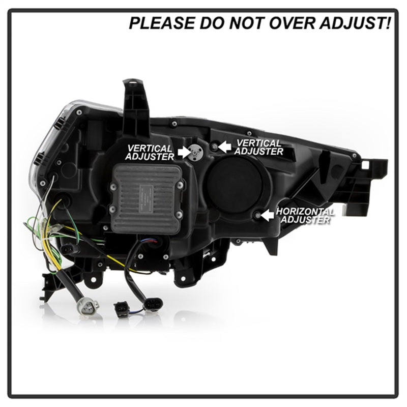 SPYDER 5088697 Spyder Apex 14-20 Toyota 4Runner High-Power LED Module Headlights - Black (PRO-YD-T4R14AP-SEQ-BK)