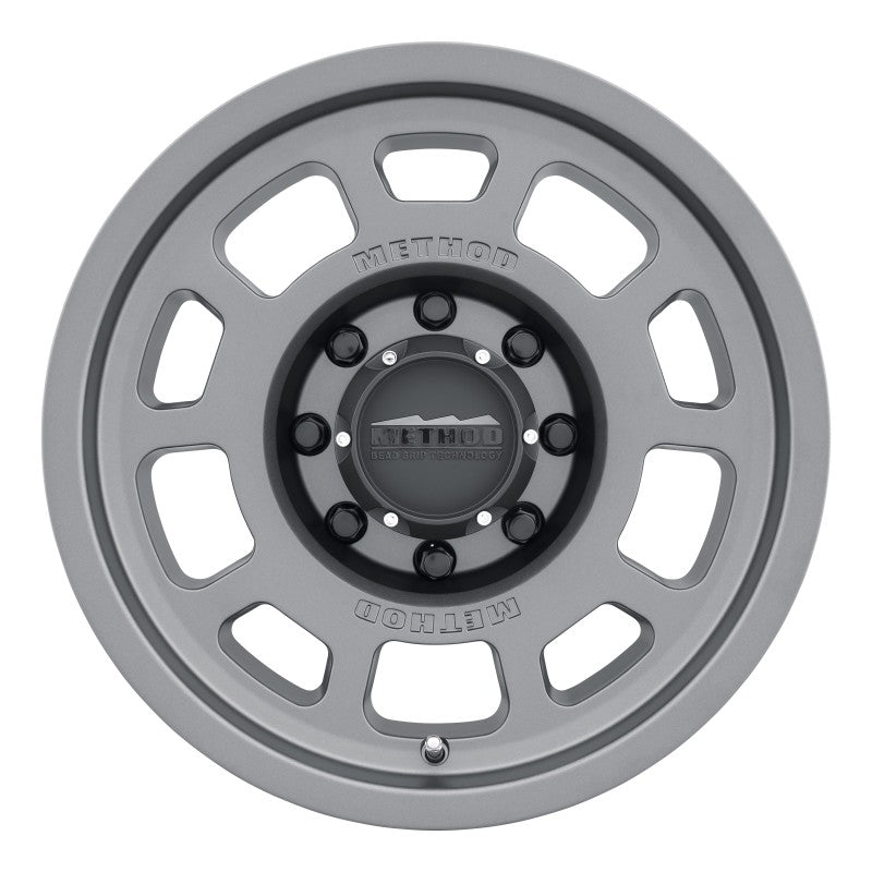 Method Wheels MR70578580800 Method MR705 17x8.5 0mm Offset 8x6.5 130.81mm CB Titanium Wheel