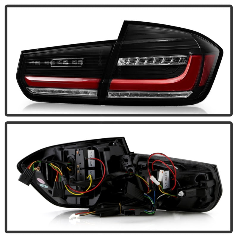 SPYDER 5088307 Spyder BMW 3 Series F30 2012-2018 Full LED Tail Lights (ALT-YD-BMWF3012-SEQ-BK) - Black