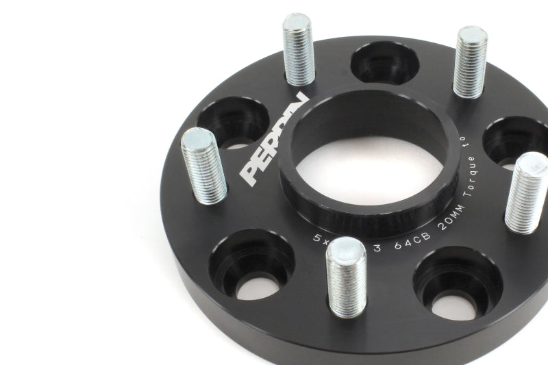 Perrin Performance PHP-WHL-020BK PERRIN 17-21 Honda Civic Si / 22-26 Acura Integra 64.1mm 5x114.3 Wheel Spacers 20mm - Pair
