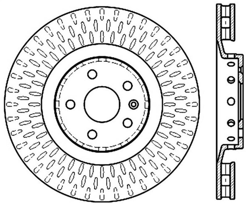 Stoptech 127.62128L StopTech Drilled & Slotted Left Sport Brake Rotor for 2009 Cadillac CTS-V