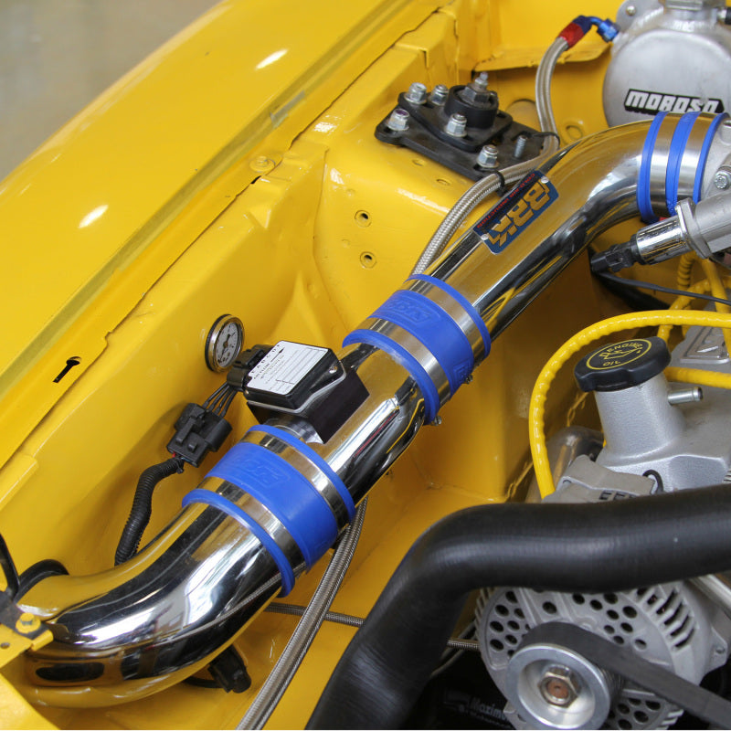 BBK 1557 86-93 Mustang 5.0 Cold Air Intake Kit - Fenderwell Style - Chrome Finish