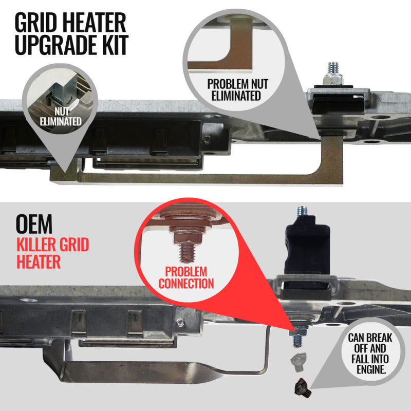BD Diesel 1041520 11-24 Dodge (Ram) 2500/3500 6.7L Cummins Killer Grid Heater Upgrade Kit