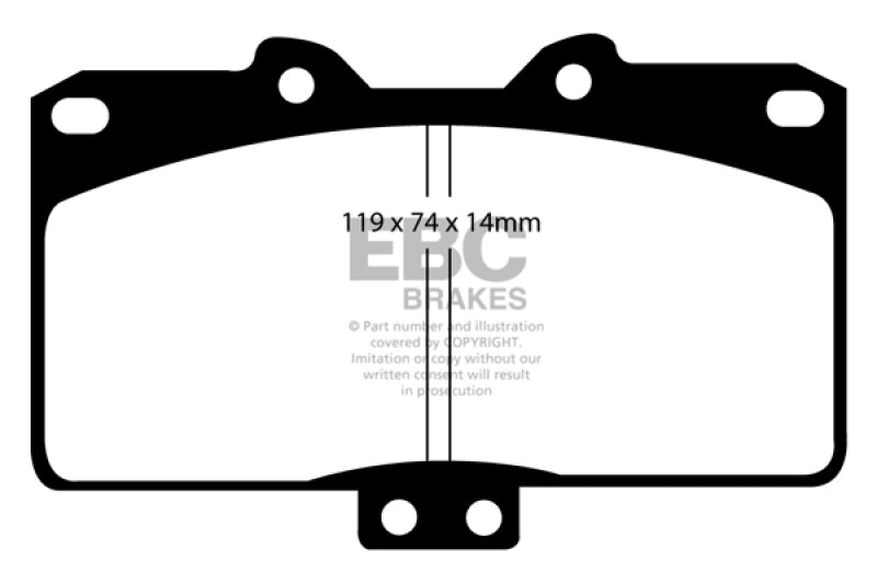 EBC DP31097C 91-93 Dodge Stealth 3.0 4WD Redstuff Front Brake Pads