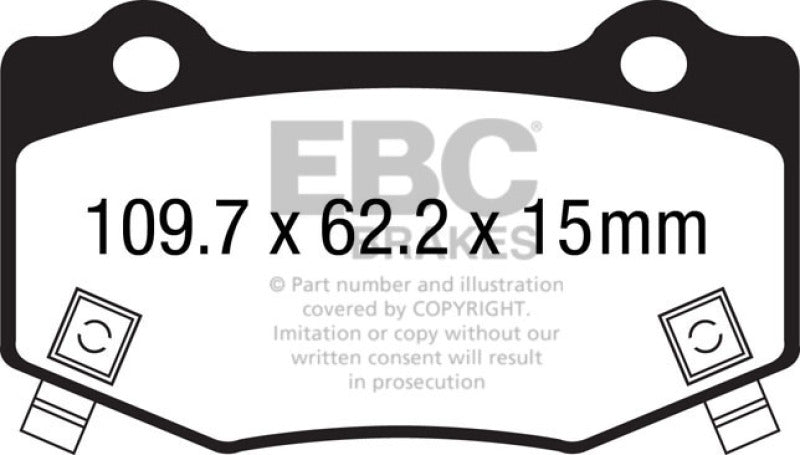 EBC DP43023R 16+ Cadillac ATS-V 3.6 Twin Turbo Yellowstuff Rear Brake Pads