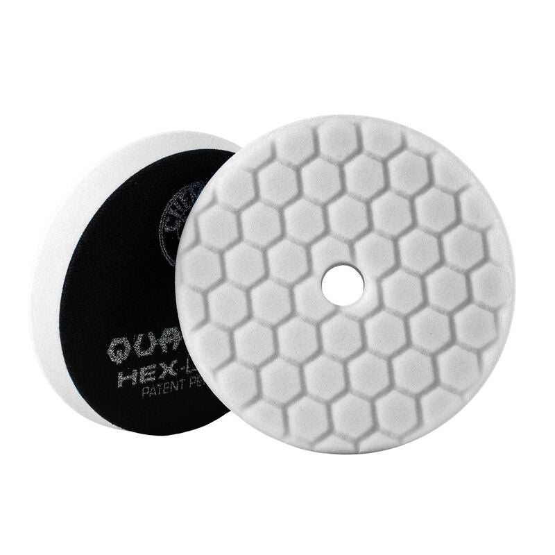 Chemical Guys BUFX114HEX5 Hex-Logic Quantum Light-Medium Polishing Pad - White - 5.5in