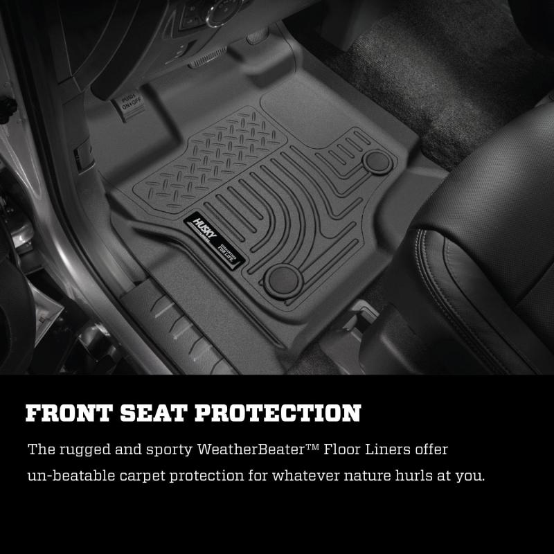 Husky Liners 98711 11-12 Ford SD Crew Cab WeatherBeater Combo Black Floor Liners (w/o Manual Trans Case)