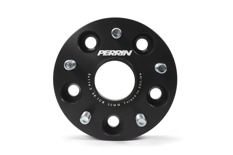 Perrin Performance PSP-WHL-030BK PERRIN Subaru 30mm Wheel Spacers 5x114.3 BP w/56mm Hub - Black