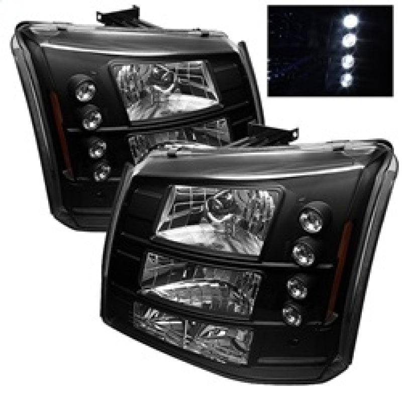 SPYDER 5012395 Spyder Chevy Silverado 1500/2500 03-06 Bumper Lights Crystal Headlights Blk HD-YD-CS03-1PC-AM-BK