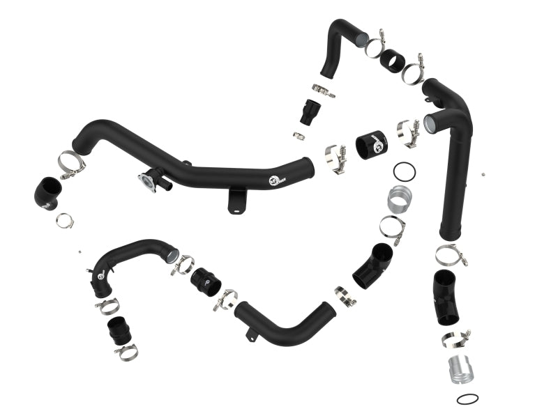 aFe 46-20584-B 21-23 Ford Bronco V6-2.7Ltt BladeRunner Alum Hot & Cold Charge Pipe Kit - Black