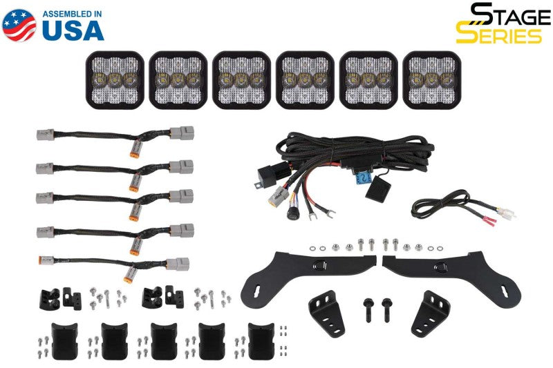 Diode Dynamics DD7337 17-20 Ford Raptor SS5 Grille CrossLink Lightbar Kit - Pro White Combo